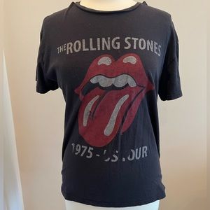 The Rolling Stones Graphic T Shirt, Size Large, Black/Red/Gray